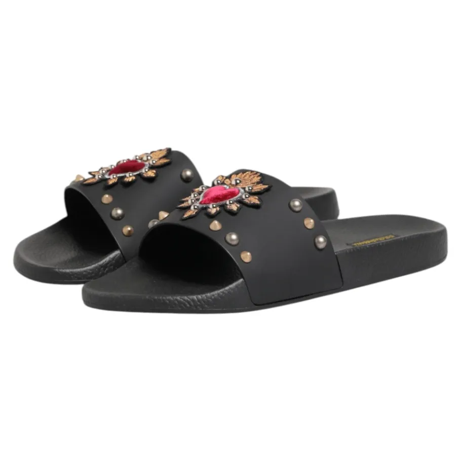 Dolce & Gabbana e Sacred Heart Slides Strandkleding Schoenen-Heren Slippers