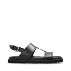 Versace e Sandalen met Gesp en Platte Rubberen Zool-Heren Sandalen