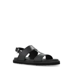Versace e Sandalen met Gesp en Platte Rubberen Zool-Heren Sandalen