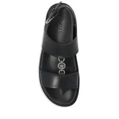 Versace e Sandalen met Gesp en Platte Rubberen Zool-Heren Sandalen