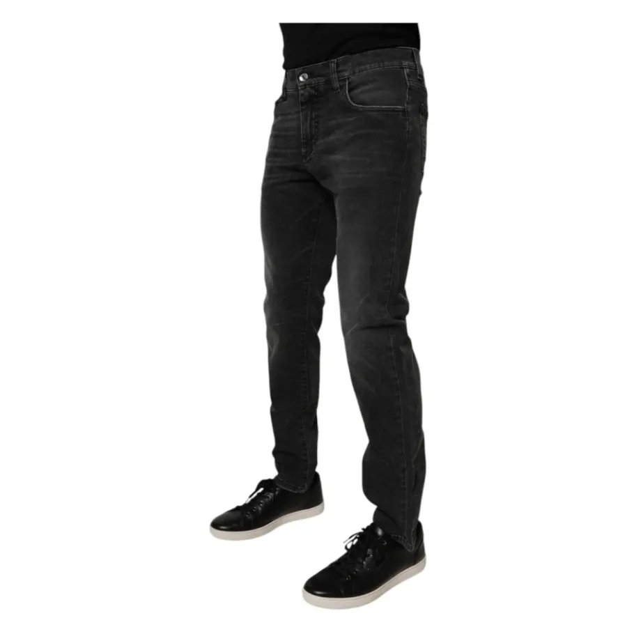 Dolce & Gabbana e Skinny Denim Jeans met Rits-Heren Jeans