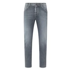 Jacob Cohën Zwarte Slim Fit Stretch Denim Jeans-Heren Jeans