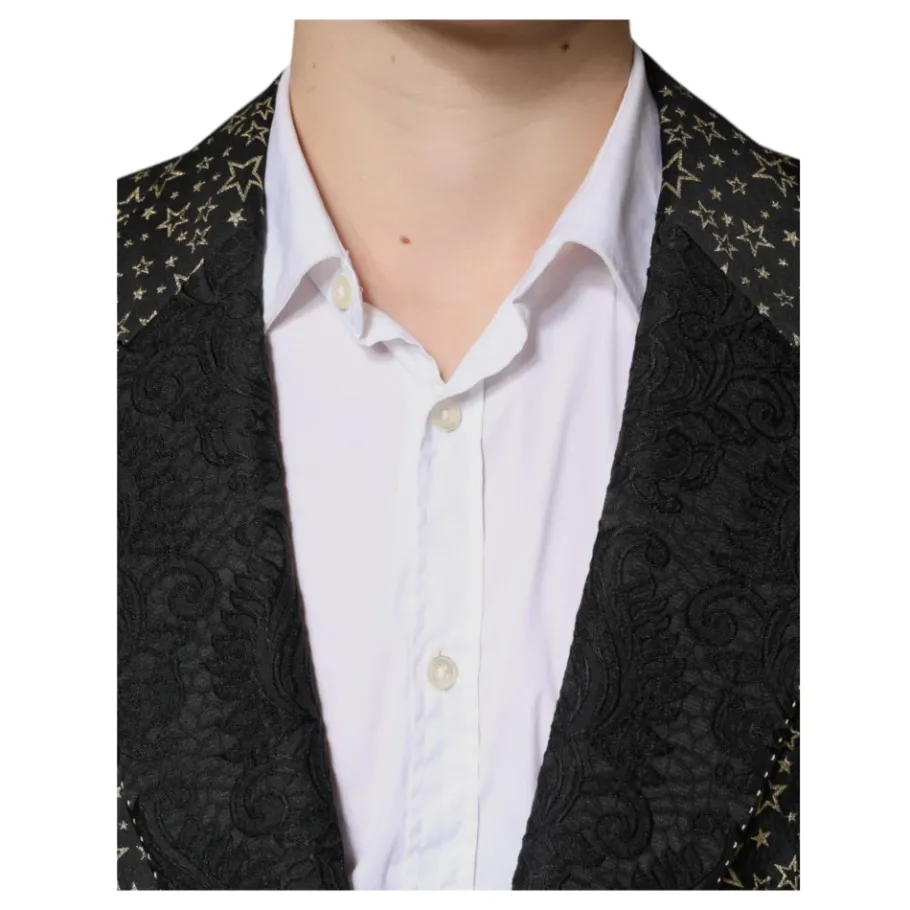 Dolce & Gabbana e Sterren Jacquard Slim Fit Pak-Heren Kostuums